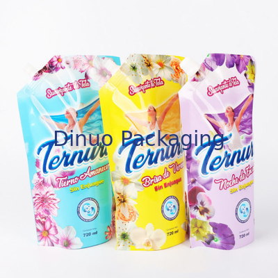 Laundry Detergent Custom Printed Stand Up Pouches Refill Liquid Soap Packaging Bag