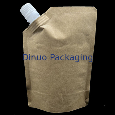 Biodegradable Foil Custom Printed Stand Up Pouches Kantung Cerat Kertas Kraft Cair Tahan Air