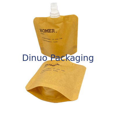 Custom Stand Up Bag Kantung Cerat Isi Ulang Kosmetik Kraft Biodegradable