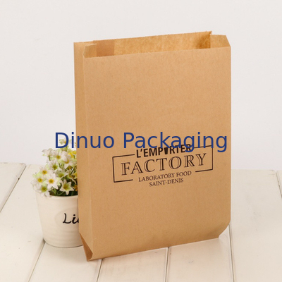 Logo Kustom Dicetak Paket Hadiah Permen Biodegradable Tas Tip Bawah Kantong Kertas Kraft