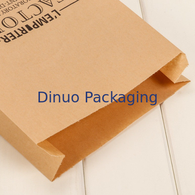 Logo Kustom Dicetak Paket Hadiah Permen Biodegradable Tas Tip Bawah Kantong Kertas Kraft