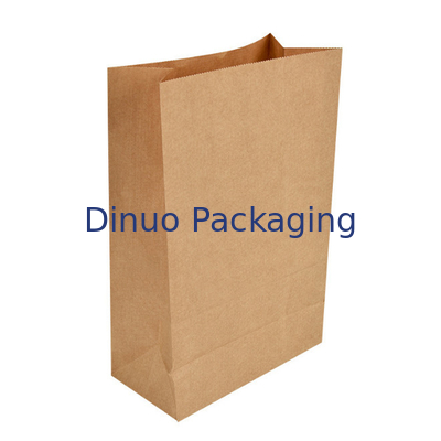 Cetak Logo Kustom Deli Food Packaging Takeaway Bread Carrier Kantong Kertas Kraft