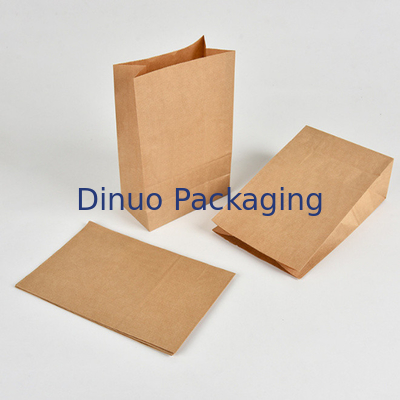 Cetak Logo Kustom Deli Food Packaging Takeaway Bread Carrier Kantong Kertas Kraft