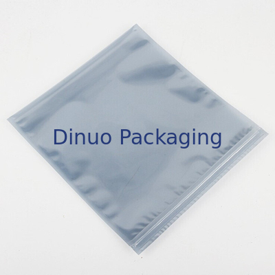 500PCS ESD Shielding Bags Zip Lock / Open Top Silver Untuk Perlindungan Anti Statis