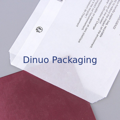 Kantong Kertas Glassine Biodegradable Transparan Persegi Panjang Untuk Kemasan