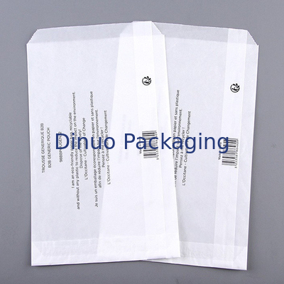 Kantong Kertas Glassine Biodegradable Transparan Persegi Panjang Untuk Kemasan