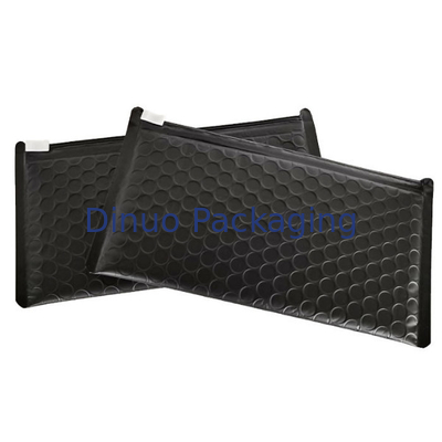 Black Mailer Zipper Bag Packing Bubble Poly Bag Dengan Logo Pribadi Khusus
