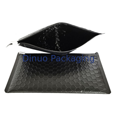 Black Mailer Zipper Bag Packing Bubble Poly Bag Dengan Logo Pribadi Khusus