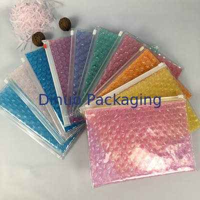 0.05 - 0.2mm Ketebalan Zipper Bubble Bags Dengan Gravure Printing