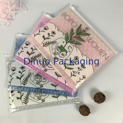 0.05 - 0.2mm Ketebalan Zipper Bubble Bags Dengan Gravure Printing