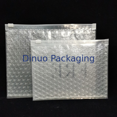Ketahanan kejut yang dapat digunakan kembali PVC Clear Ziplock Zipper Bubble Bag Custom Makeup Cosmetic Packaging