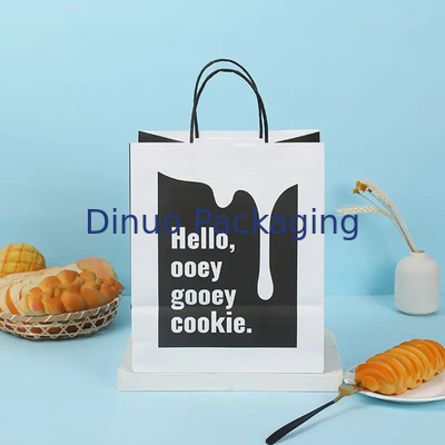Kantong Kertas Kraft dengan Handle Kantong Makanan Cepat