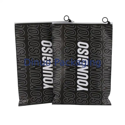 Custom Printed Logo CPE Plastic Slider Zipper Bags Untuk Pakaian Baju Ringan T-Shirt Packaging