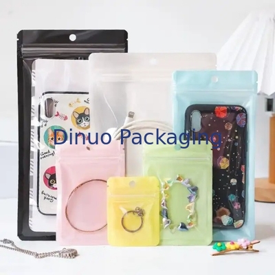 Customized CPE PE Transparan Plastik Frosted Zip Lock Bag Mini Zip Pocket