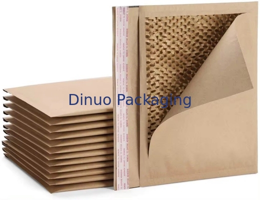 Compostable Honeycomb Padded Kraft Paper Express Envelope Biodegradable Shockproof Mailers Pengiriman Kantong Surat