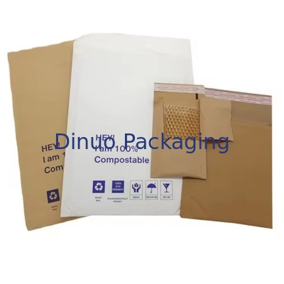 Compostable Honeycomb Padded Kraft Paper Express Envelope Biodegradable Shockproof Mailers Pengiriman Kantong Surat