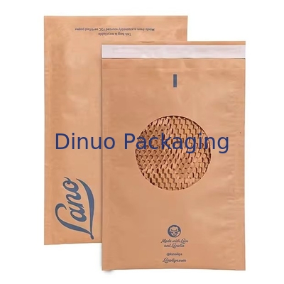 Compostable Honeycomb Padded Kraft Paper Express Envelope Biodegradable Shockproof Mailers Pengiriman Kantong Surat