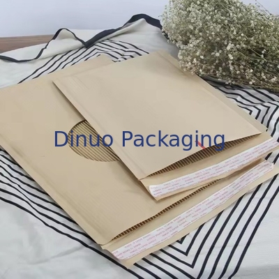Customized Honeycomb Cushion bergelombang Poly Mailer Padded Shipping Envelope Kraft Paper Bubble Mailing Bag