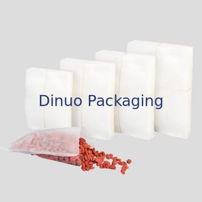 Kantong Penyimpanan Plastik Segel Embos Vacuum Tiga Sisi Segel Kantong Vacuum Makanan Tekstur Kantong Vacuum Embos