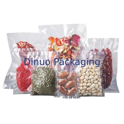Kantong Penyimpanan Plastik Segel Embos Vacuum Tiga Sisi Segel Kantong Vacuum Makanan Tekstur Kantong Vacuum Embos