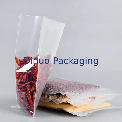 Kantong Penyimpanan Plastik Segel Embos Vacuum Tiga Sisi Segel Kantong Vacuum Makanan Tekstur Kantong Vacuum Embos