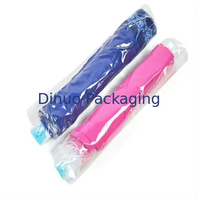 Tas Penyimpanan Vakum Perjalanan yang Disesuaikan Plastik Packing Hand Roll Vacuum Bag With Zipper For Luggage