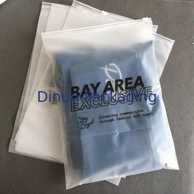 Custom Matte Frosted Zip Seal Ziplock Kantong Plastik Untuk Pakaian Zipper Bag