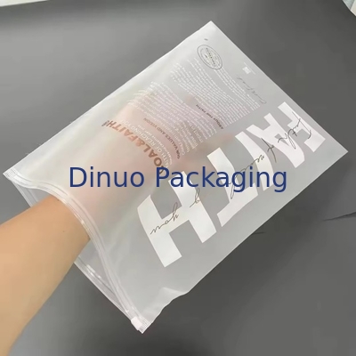 Custom Matte Frosted Zip Seal Ziplock Kantong Plastik Untuk Pakaian Zipper Bag