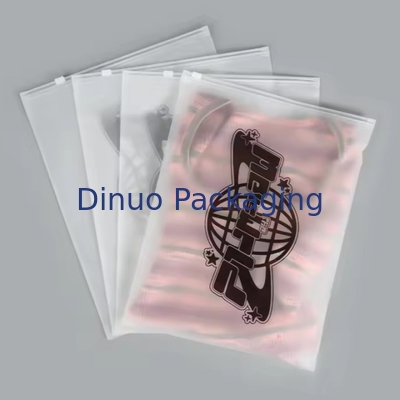 Custom Cpe Frosted Zipper Packaging Bag Plastik Clear Zip Bag Plastik Bag Untuk Pakaian