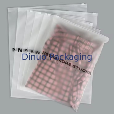 Custom Cpe Frosted Zipper Packaging Bag Plastik Clear Zip Bag Plastik Bag Untuk Pakaian