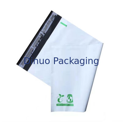 Self Sealing Adhesive Strip Co Extruded Film 100% Poly Mailer yang dapat dikompos untuk kemasan ramah lingkungan