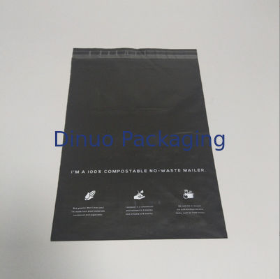 Tas Mailer Poly tahan air mata Daur Ulang Berwarna Hitam Untuk Pengiriman Pelabuhan