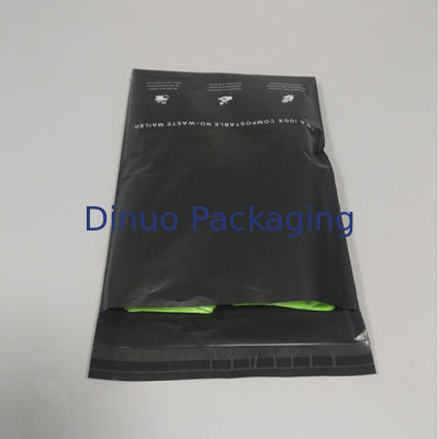 Tas Mailer Poly tahan air mata Daur Ulang Berwarna Hitam Untuk Pengiriman Pelabuhan