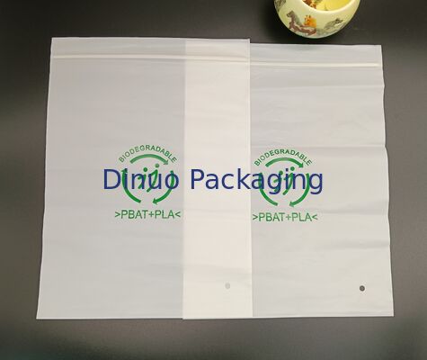 PBAT+PLA ramah lingkungan Biodegradable Resalable Zipper Bag Compostable Strong Seal Storage Untuk Item Kecil