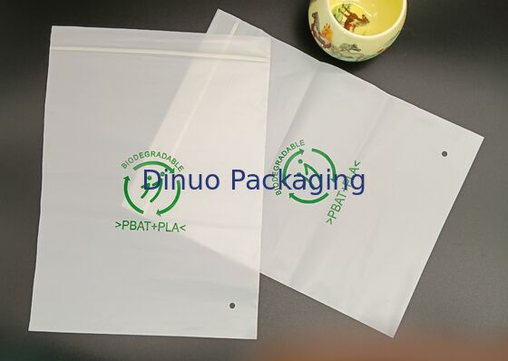PBAT+PLA ramah lingkungan Biodegradable Resalable Zipper Bag Compostable Strong Seal Storage Untuk Item Kecil
