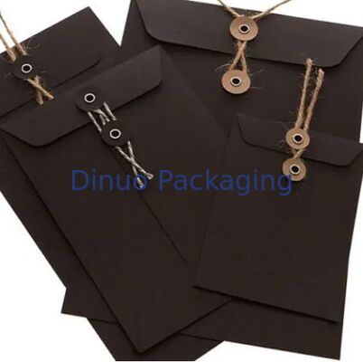 Multi Color Twine Tie Kraft Paper Envelope Button Closure Durable Eco Friendly Recyclable Untuk Dokumen Surat Kantor Rumah