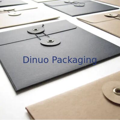 Multi Color Twine Tie Kraft Paper Envelope Button Closure Durable Eco Friendly Recyclable Untuk Dokumen Surat Kantor Rumah
