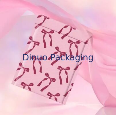 Pink Bow Design Pack Bubble Mail Bag Waterproof Tear Resistant Padded Envelope untuk Pengiriman Bisnis Kecil