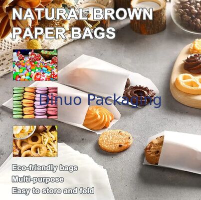Food Grade Glassine Paper Bags Greaseproof Translucent Disposable Bags for Small Bakery Snacks