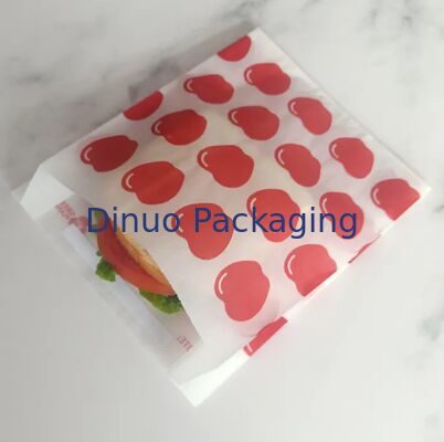 Kantong Kertas Kaca Kualitas Tinggi Makanan Aman Biodegradable Lemak tahan Translucent Paket Kantong Untuk Kemasan Makanan