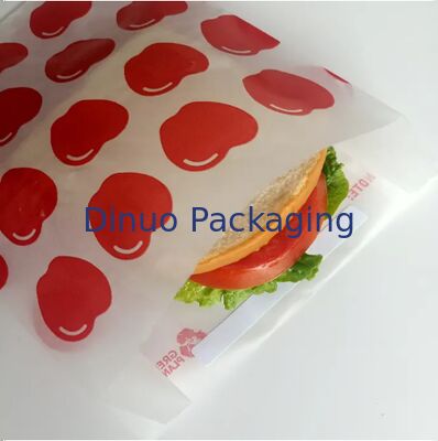 Kantong Kertas Kaca Kualitas Tinggi Makanan Aman Biodegradable Lemak tahan Translucent Paket Kantong Untuk Kemasan Makanan