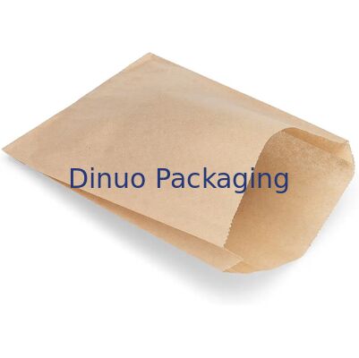 Eco Friendly Kraft Paper Food Bags Greaseproof Disposable Open Top Snack Bags For Bakery Sandwiches Fruits Catering Takeout