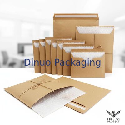 60 sampai 180gsm Kraft Bubble Mailers Berbagai Ukuran Pengiriman Ekspres Amplop Kemasan Pelindung Menawarkan Perlindungan Surat