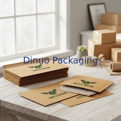 Logo yang disesuaikan Kraft Cushion Bubble Mailers Express Shipping Amplop berlapis untuk solusi kemasan dan pengiriman yang aman