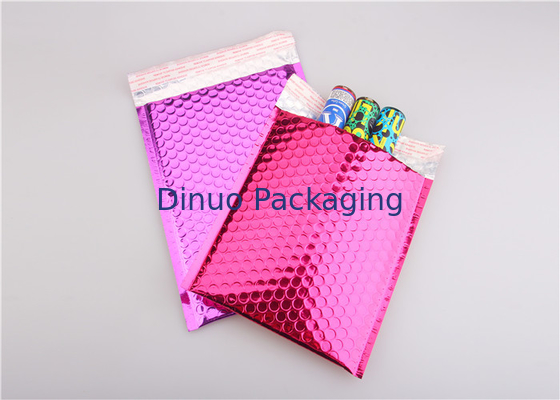 mailer gelembung logam merah muda / Plastik gelembung Amplop Untuk Produk Elektronik