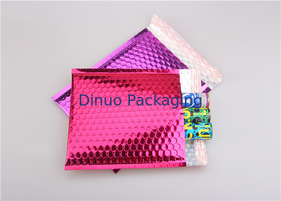 mailer gelembung logam merah muda / Plastik gelembung Amplop Untuk Produk Elektronik