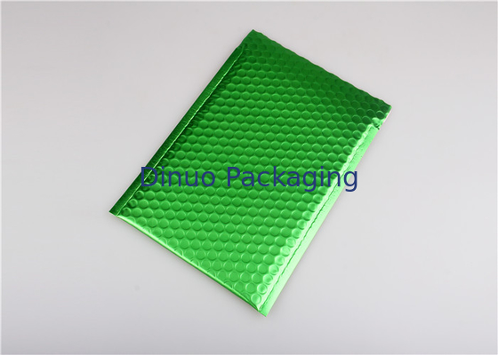 Quad Seal Light Green Metallic Bubble Mailer 265x360mm #I Plastik Shock Resistansi untuk Promosi
