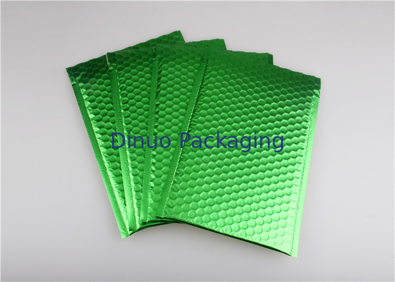 Quad Seal Light Green Metallic Bubble Mailer 265x360mm #I Plastik Shock Resistansi untuk Promosi