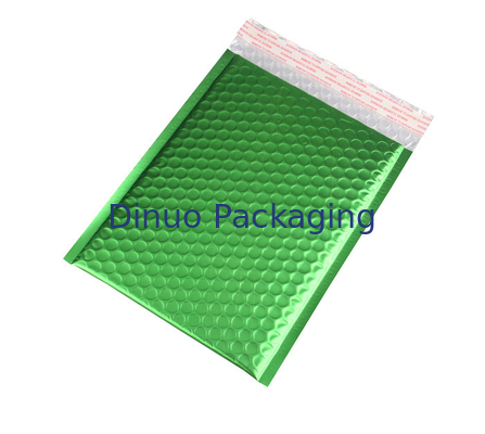Quad Seal Light Green Metallic Bubble Mailer 265x360mm #I Plastik Shock Resistansi untuk Promosi