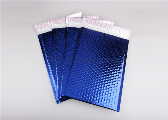 Mailer Bubble Metalik Tahan Air Biru Padded Amplop 8.5 "X14.5" # 3